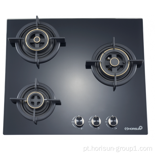 Fogão a gás (três queimadores) Cooktops a gás